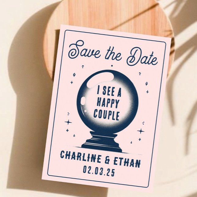 Funny Magic Ball Pink Dar blue  Save the date (Creator Uploaded)