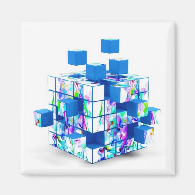 funny magic cube magnet (Front)