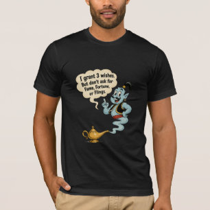 Funny Magic Genie Lamp Bubble Talk Cartoon T-Shirt