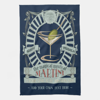 Funny Magical Martini Cocktail Personalised Tea Towel