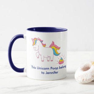 Funny Magical Unicorn Poop Custom Personalised Mug