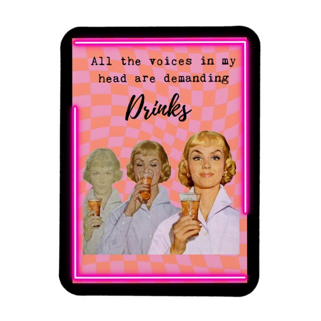 Funny Magnet Best Friend Gift "Voices" (Vertical)