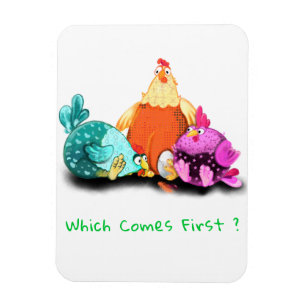 Funny Magnet Chickens Waiting Egg To Hatch