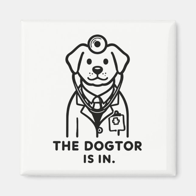 Funny magnet - dogtor  (Front)