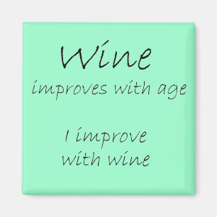Funny magnets birthday humour wine joke saying gif