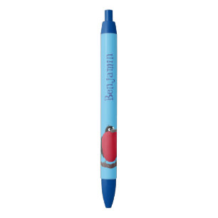Funny magnificent frigate bird cartoon black ink pen