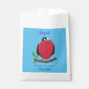 Funny magnificent frigate bird cartoon favour bag