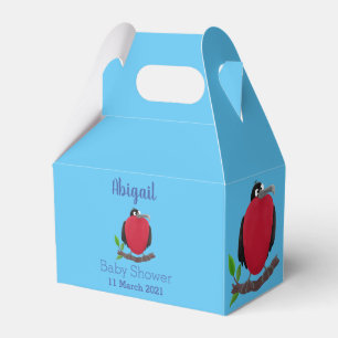 Funny magnificent frigate bird cartoon favour box
