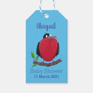 Funny magnificent frigate bird cartoon gift tags