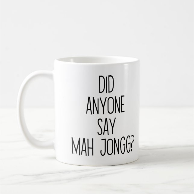 Funny Mah Jongg Coffee Mug (Left)