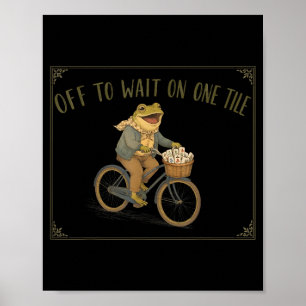 Funny Mahjong Frog Mahjong Lover Off To Wait On Poster