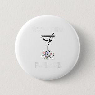 Funny Mahjong Mah-tini Tail Joke Mahjong 6 Cm Round Badge