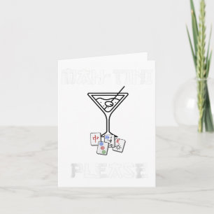 Funny Mahjong Mah-tini Tail Joke Mahjong Card