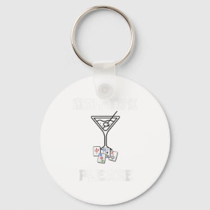 Funny Mahjong Mah-tini Tail Joke Mahjong Key Ring