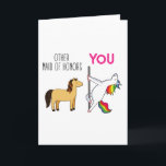 Funny Maid Of Honour Proposal, Cute Unicorn Holiday Card<br><div class="desc">This funny unicorn design will be the perfect proposal gift for you maid of honour. It will put a smile on her face for sure. Show her how awesome and rare she is,  like a true unicorn! :)</div>