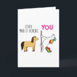 Funny Maid Of Honour Proposal, Cute Unicorn Holiday Card<br><div class="desc">This funny unicorn design will be the perfect proposal gift for you maid of honour. It will put a smile on her face for sure. Show her how awesome and rare she is,  like a true unicorn! :)</div>