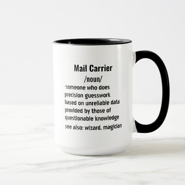 Funny Mail Carrier Definition gifts for men women Mug (Right)