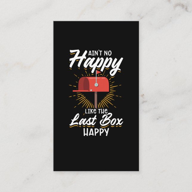 Funny Mail Carrier Postal Worker Mailman Business Card (Front)