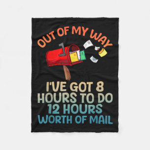 Funny Mailman Art For Men Women Mail Carrier Posta Fleece Blanket