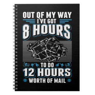 Funny Mailman Humour Stressful Mail Carrier Job Notebook