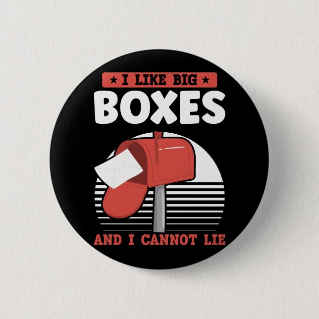 Funny Mailman Postal Worker Mail Carrier 6 Cm Round Badge (Front)