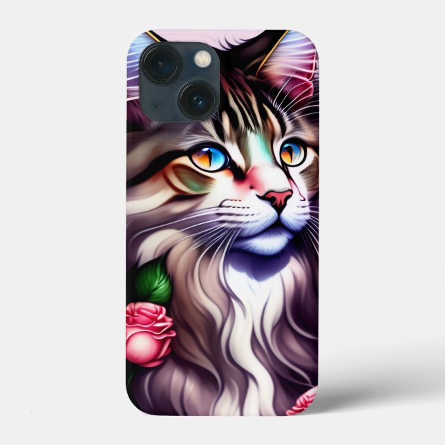 Funny Maine Coon Cat Face Case-Mate iPhone Case (Back)