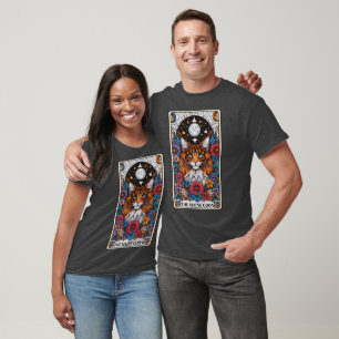 Funny Maine Coon Cat Tarot Card T-Shirt