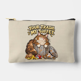 Funny Maine Coon Cat - Your Trash My Buffet Accessory Pouch