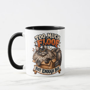Funny Maine Coon in Box Orange Cream Retro Art Mug