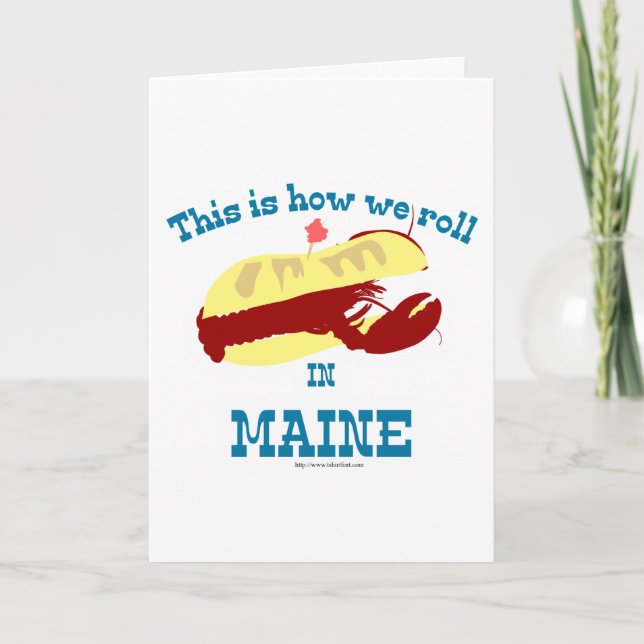 Funny Maine Lobster Roll Card (Front)