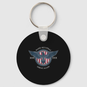 Funny Make Alcatraz Great Again Trump Usa 4 Key Ring