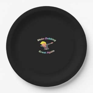 Funny Make Dabbing Great Again Design Graphic Paper Plate