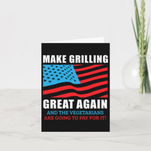 Funny Make Grilling Great Again Trump Bbq Pit Mast Card