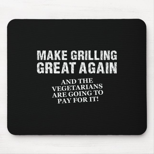 Funny Make Grilling Great Again Trump Bbq Pit Mast Mouse Pad (Front)