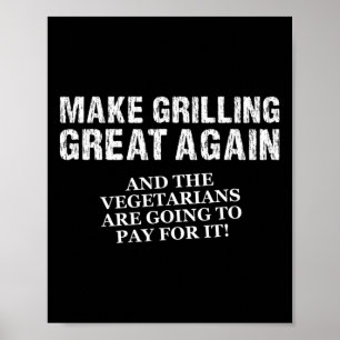 Funny Make Grilling Great Again Trump Bbq Pit Mast Poster