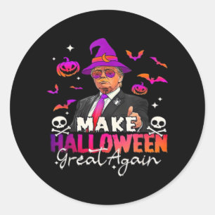 Funny  Make Halloween Great Again Classic Round Sticker