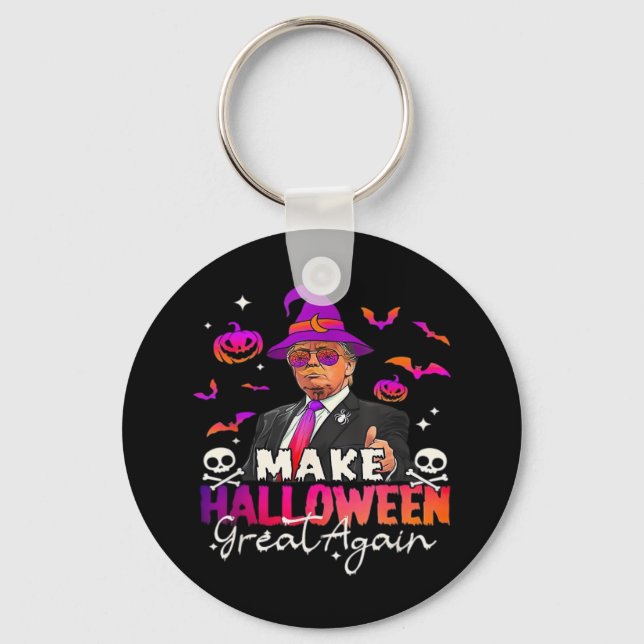 Funny  Make Halloween Great Again Key Ring (Front)