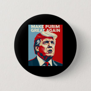 Funny Make Purim Great Again Purim Costume Trump L 6 Cm Round Badge
