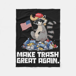 Funny Make Trash Great Again Trump Garge Reference Fleece Blanket