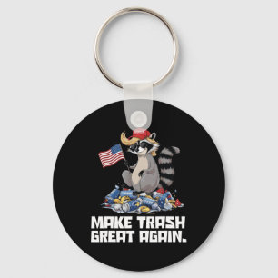 Funny Make Trash Great Again Trump Garge Reference Key Ring