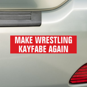 Funny Make Wrestling Kayfabe Again vintage pro wre Bumper Sticker