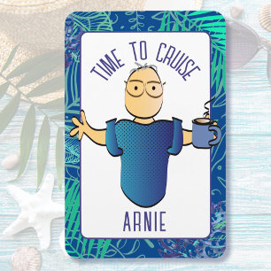 Funny Male Cartoon Coffee Humourous Cruise Door  Magnet