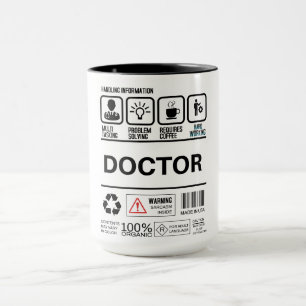 Funny Male Doctor Handling Information Mug