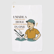 Funny Male Golfer Cartoon - Hole in One