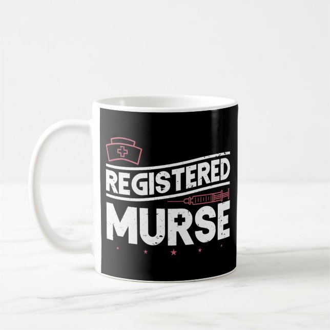Funny Male Nurse Registered Murse Coffee Mug (Left)
