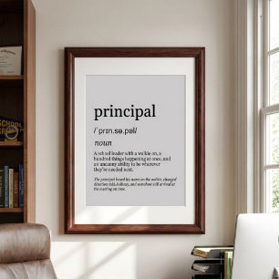 Funny Male Principal Definition Personalised Poster