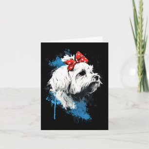 Funny maltese design for dog lovers mother's day  card