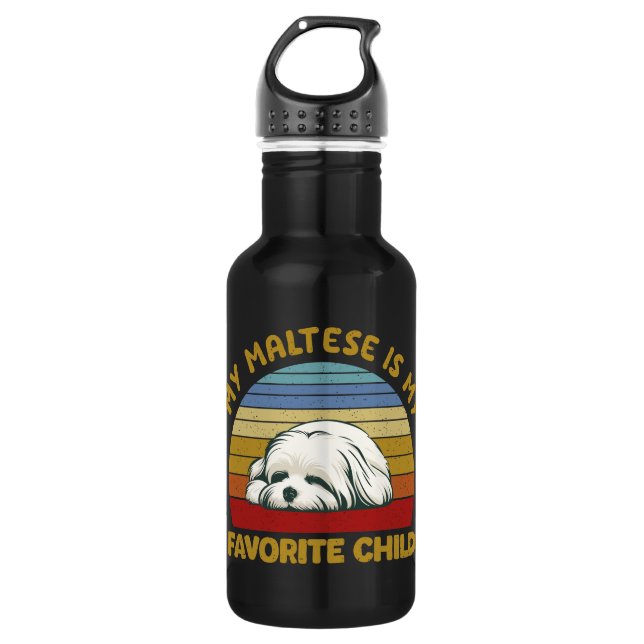 Funny Maltese Dog 532 Ml Water Bottle (Front)