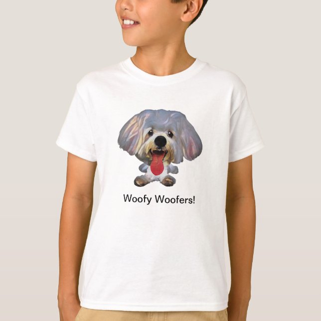 Funny Maltese Dog Boys T-Shirt (Front)