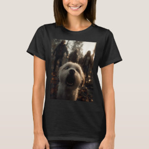 Funny Maltese Selfie With Zombies Spooky Halloween T-Shirt